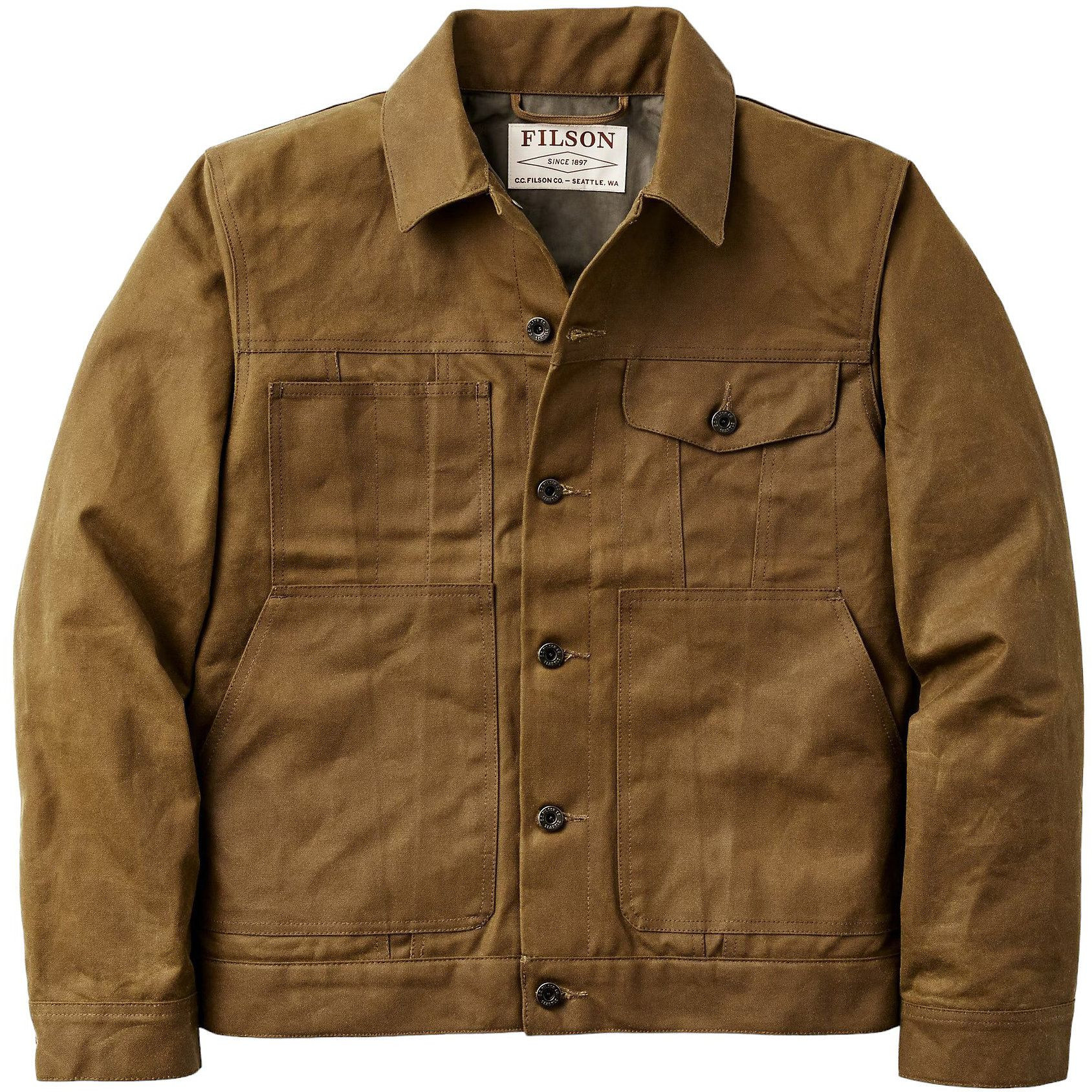 Filson Men's Short Lined Cruiser Jacket, Medium, Dark Tan | Public Lands