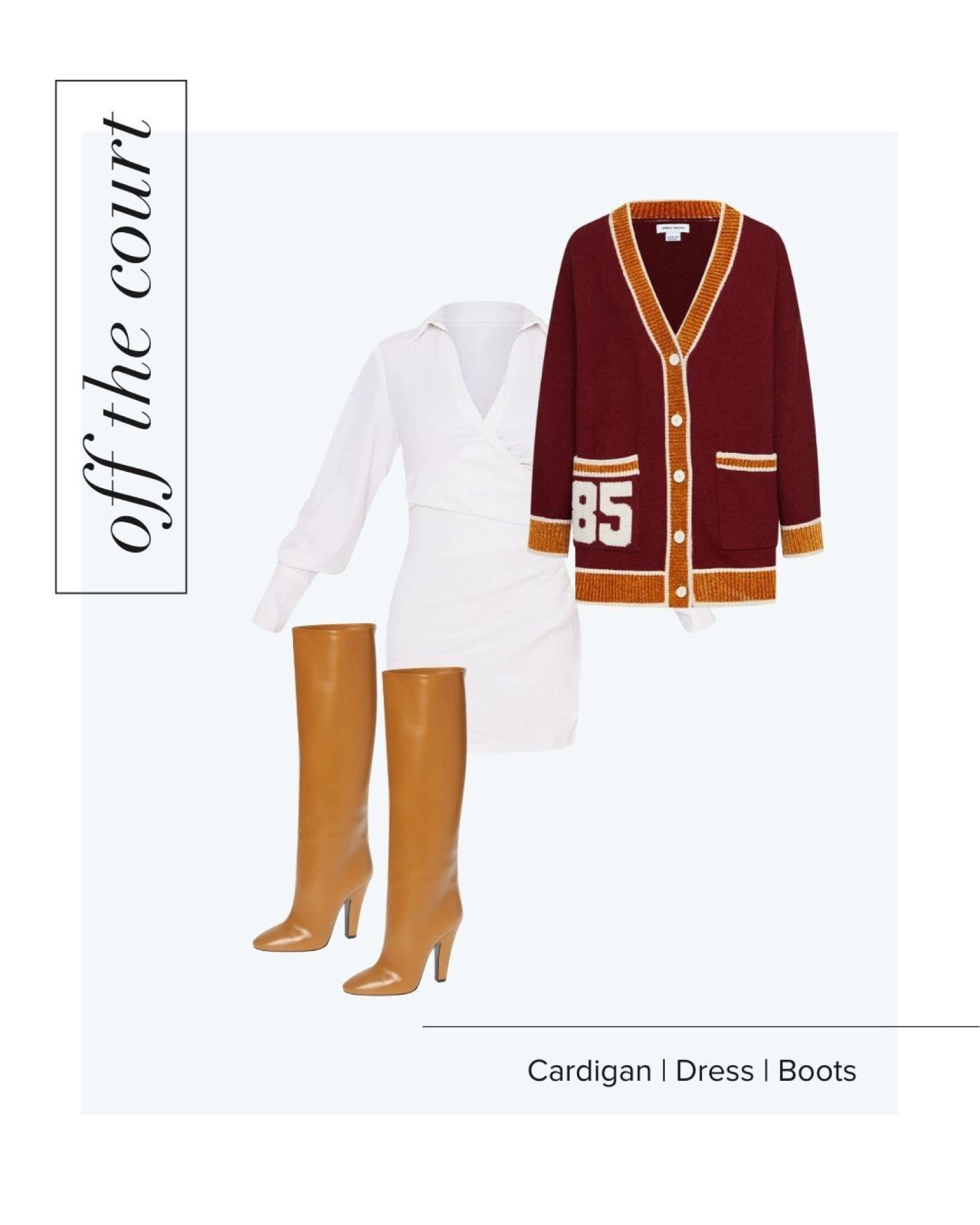 Off the court look perfect for a night out with the girls. Love the oversized cardigan and knee high boots! 

#LTKFind #LTKstyletip #LTKSeasonal