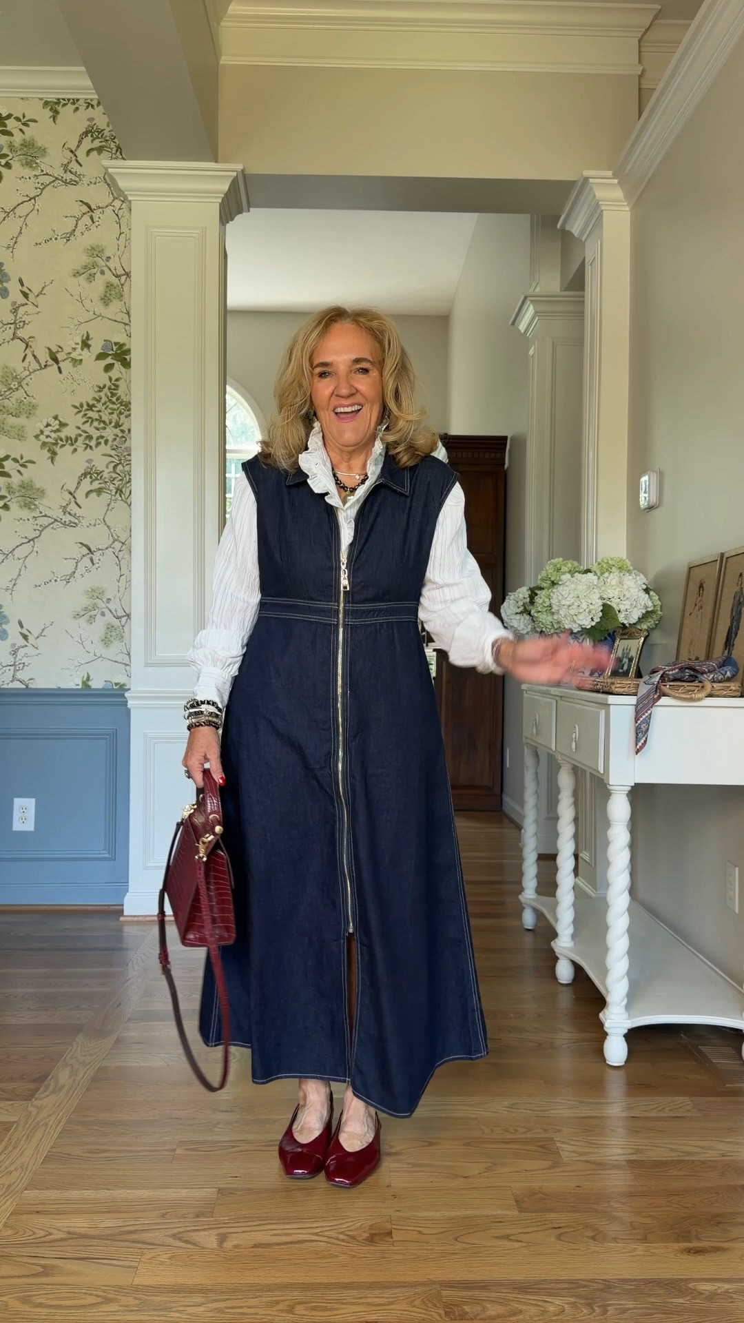 Several pieces from spartina to wear now and later 
The shorter dress is a large. Don’t size up. It’s too big under the arms. Medium in the denim dress and pants 
Barn jacket size medium 
Sweater size medium
Ruffle neck blouse size small 
A suede sandal helps too. 
20% off my necklace and charm at Allie & Bess code NANETTE20
I can’t believe how hot it is still.

#LTKOver40 #LTKootd #LTKPetite

#LTKWorkwear

#LTKOver40 #LTKootd #LTKWorkwear