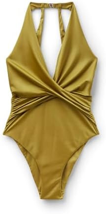 CALZEDONIA Woman's Shiny Satin One Piece Swimsuit | Amazon (US)