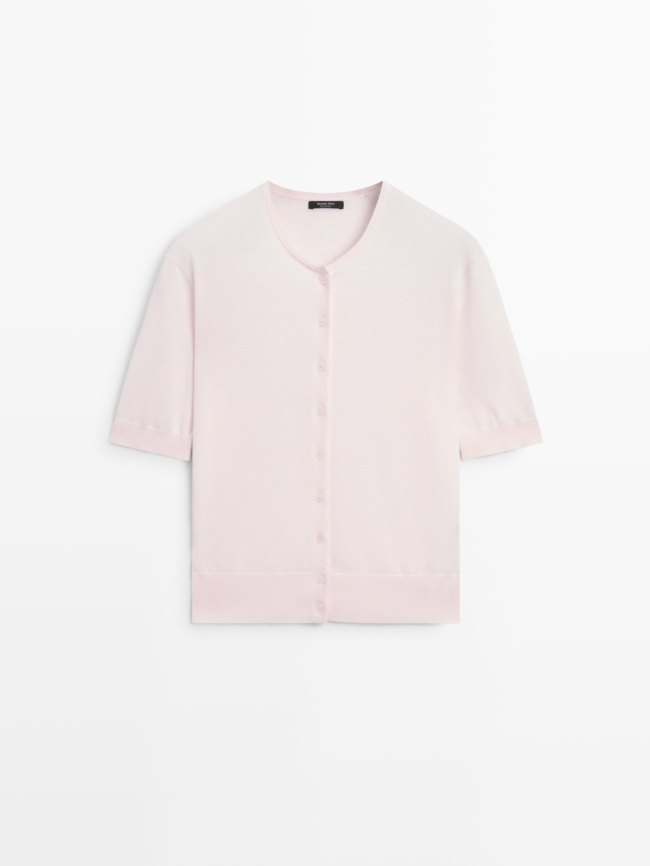 Short sleeve knit cardigan | Massimo Dutti US