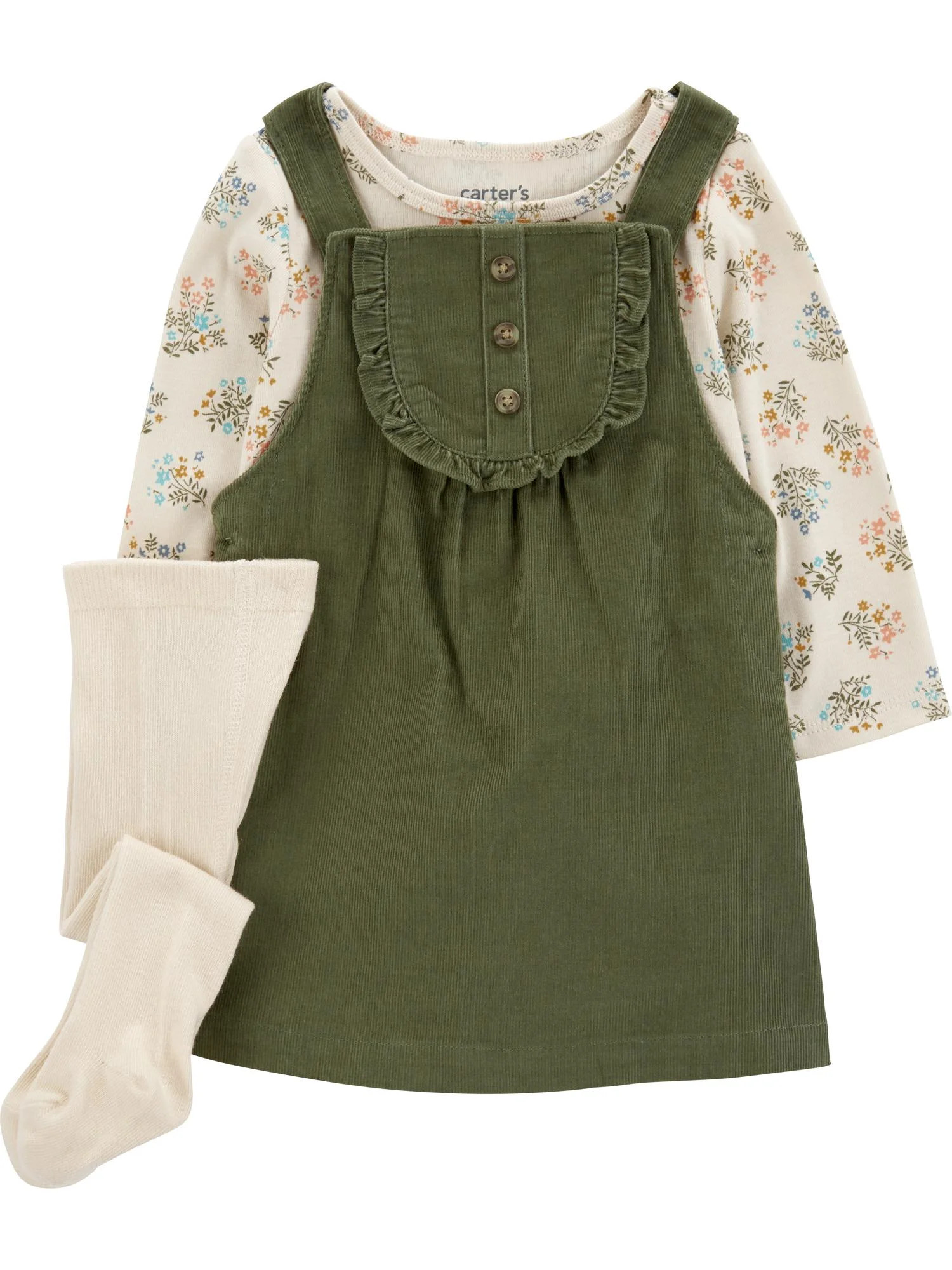 Carter's Child of Mine Baby Girl Dress Set, 3-Piece, Sizes 0/3-24 Months - Walmart.com | Walmart (US)