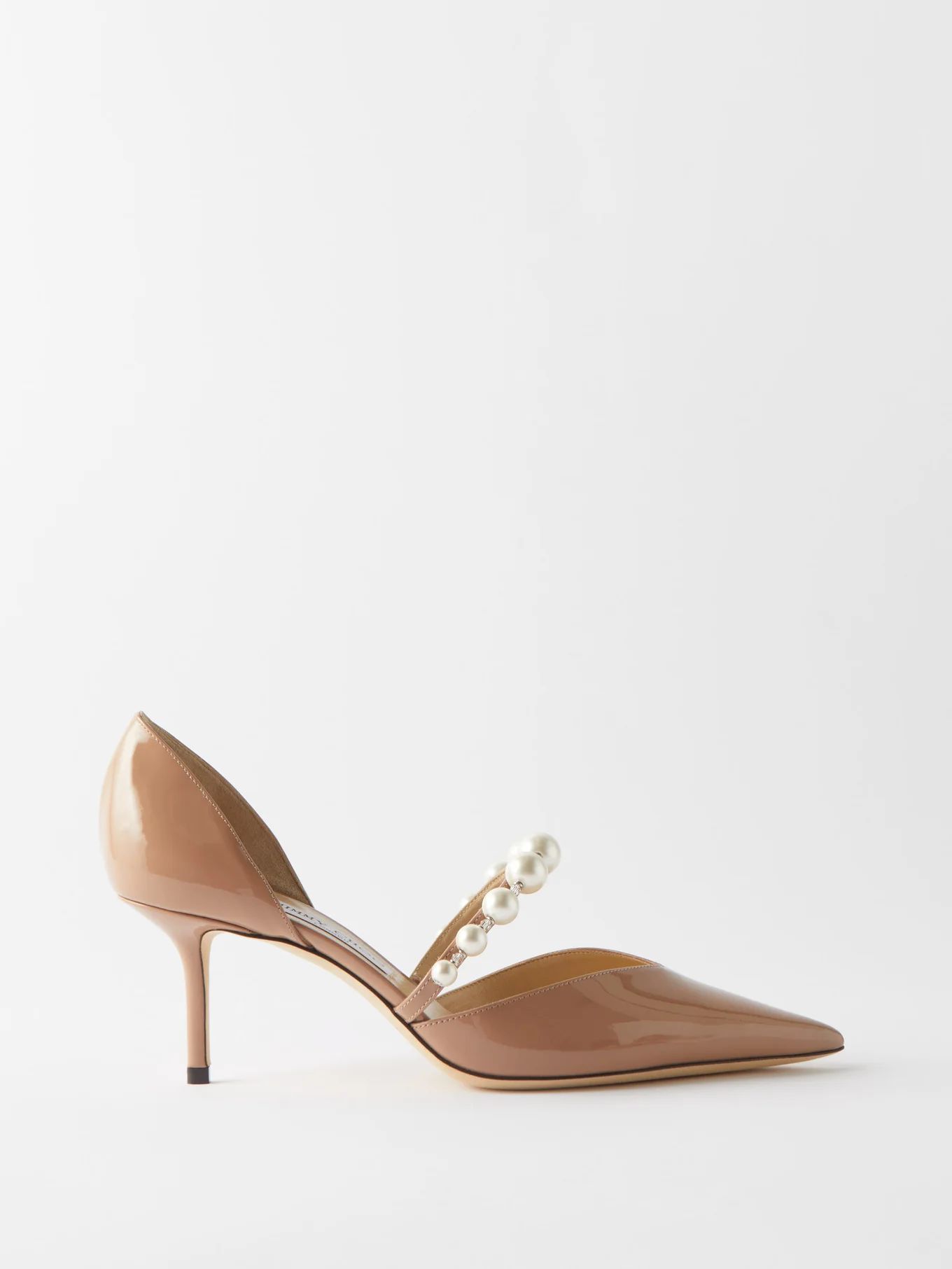 Aurelie 65 pearl-embellished patent-leather pumps | Jimmy Choo | Matches (US)