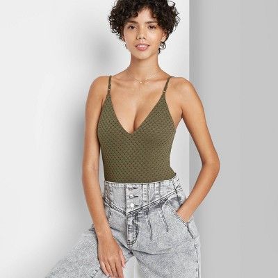 Women's Eyelet Tank Bodysuit - Wild Fable™ | Target