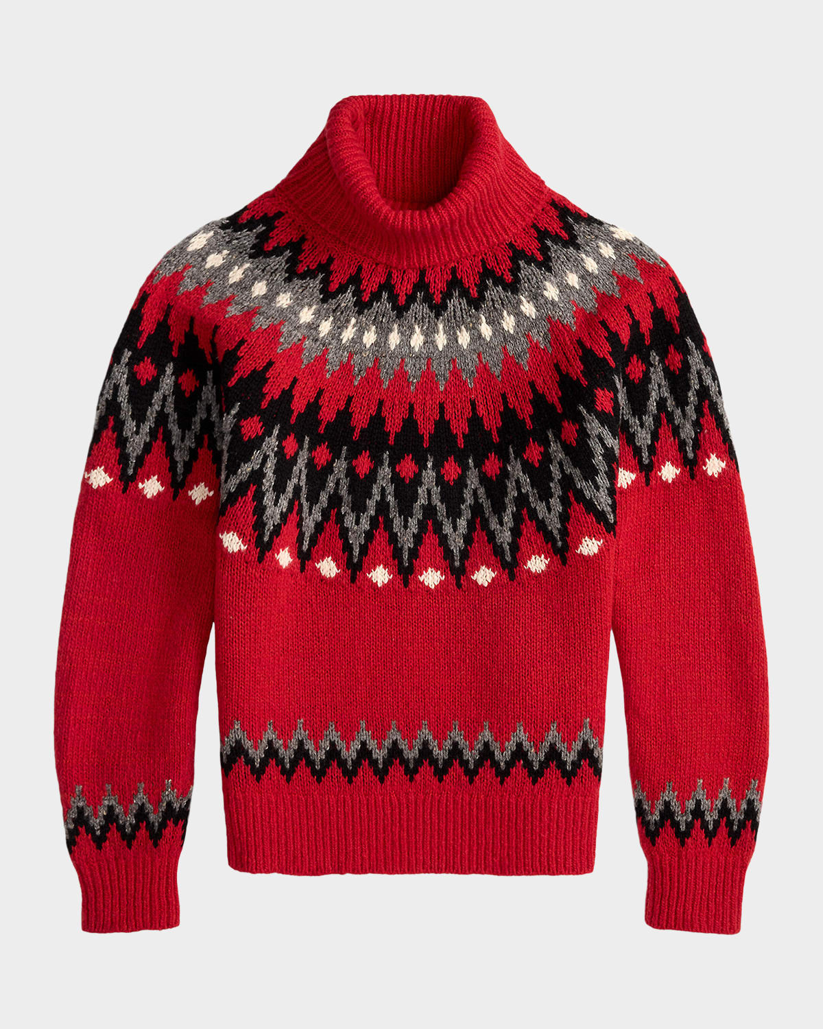 Fair Isle Wool-Blend Turtleneck Sweater | Neiman Marcus