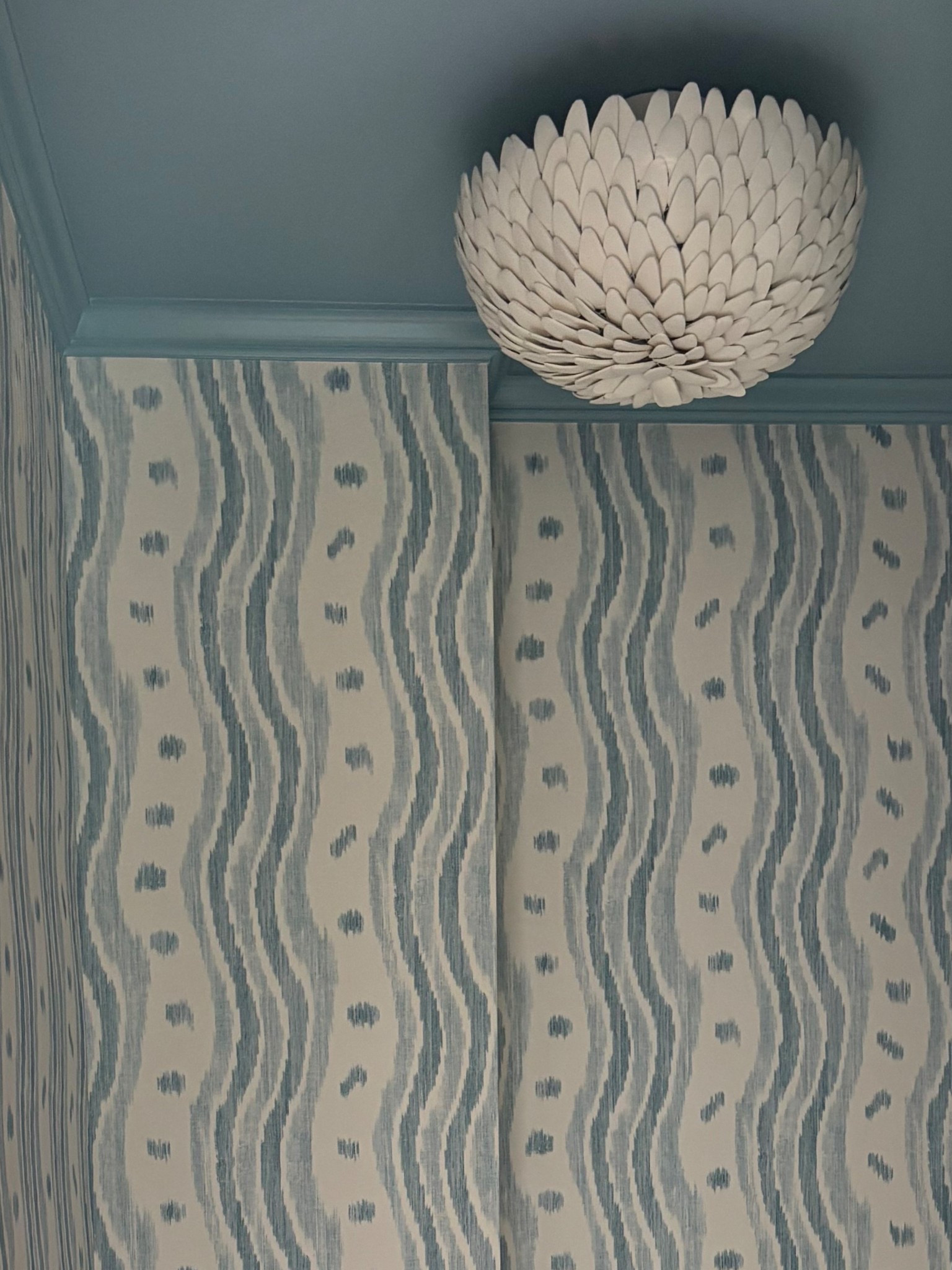 Giving this powder room a much needed pop of color 🩵 and pattern 

#LTKHome