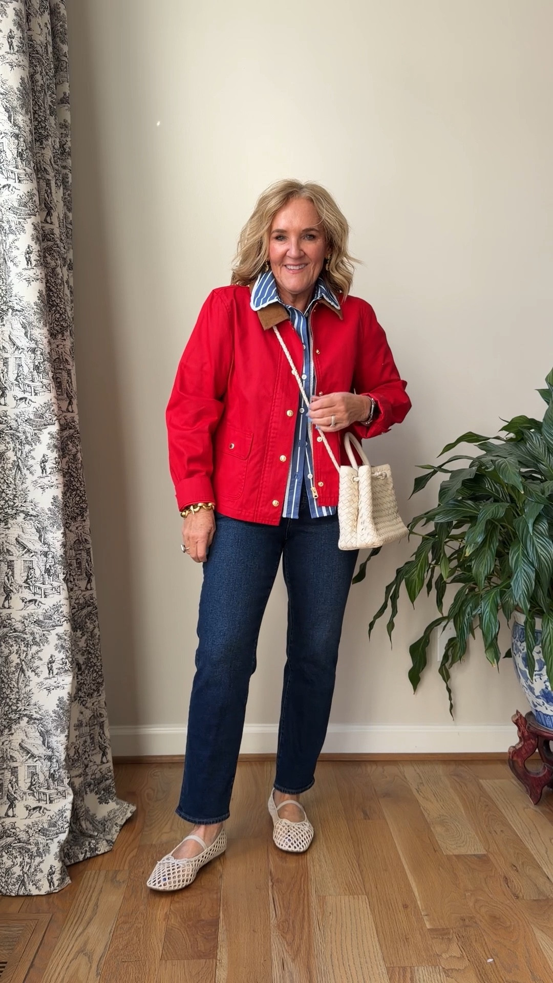 New styles by jcrew factory mixed with some of my closet favorites! Oh my I love these. A bit different than your usual spring colors with these brights and classic colors.
Sizing details below.
Red barn jacket medium petite
Straight jeans sized down to 28
Stripe blouse size medium
Striped skirt size small
Neutral cardigan medium
Full length lizzie jean (these are not bright white, more a light ecru) size 28 reg I do like my Madewell jeans better but these are a similar style and better price point. 
Lavender sweater medium
Cropped wide leg jeans (I love these, but not bright white either) wearing a 28
Floral blouse wearing a small but I need the medium
White tee size small for a fitted look this is a nice heavier weight tee
Ruffled skirt size medium reg
Navy blazer 10 petite
Paris graphic tee medium
20% off code on my jelly tote NANETTE20

#LTKOver40 #LTKPetite #LTKSaleAlert