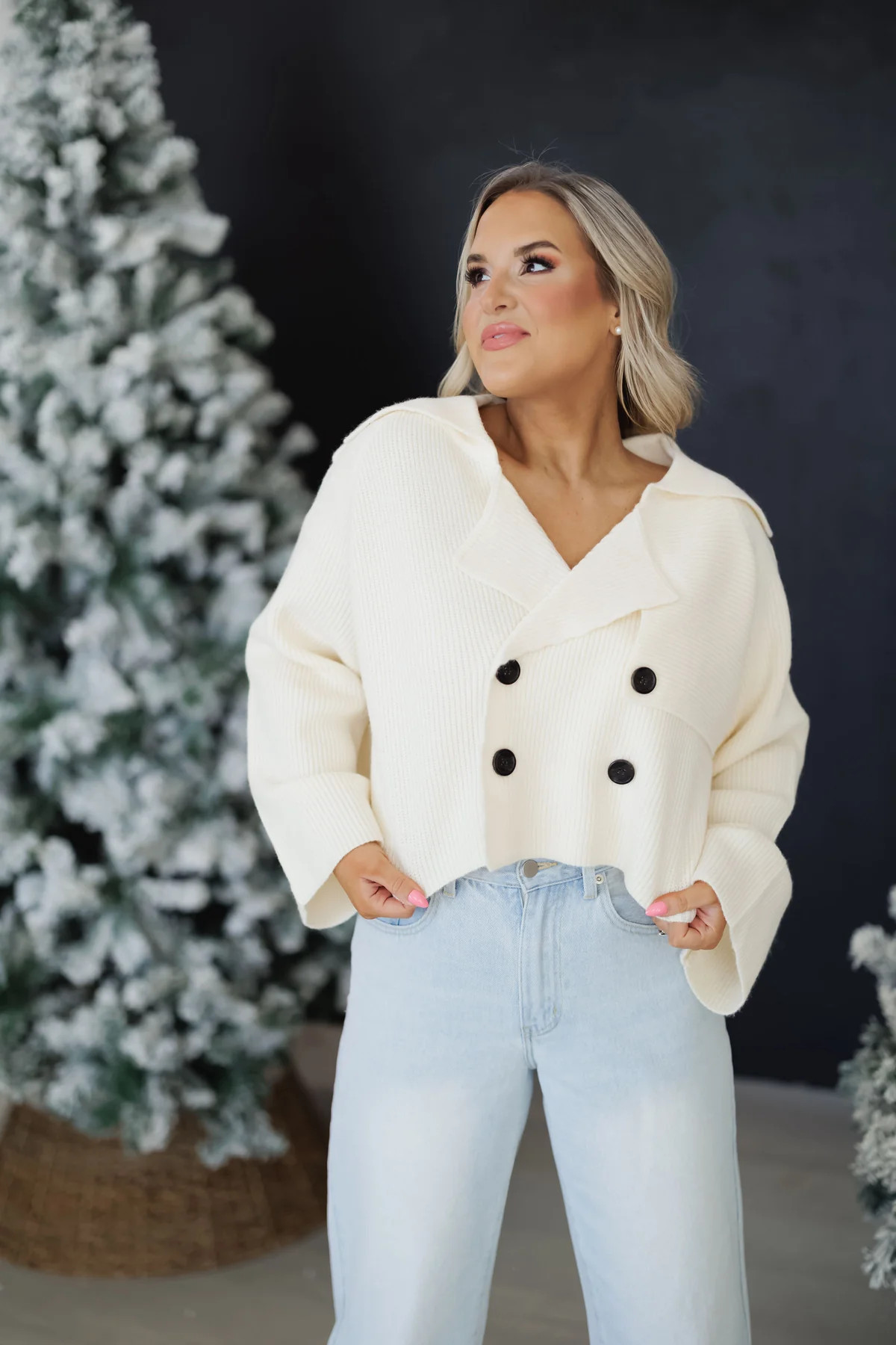 Collins Jacket-Ivory | Landry Kate