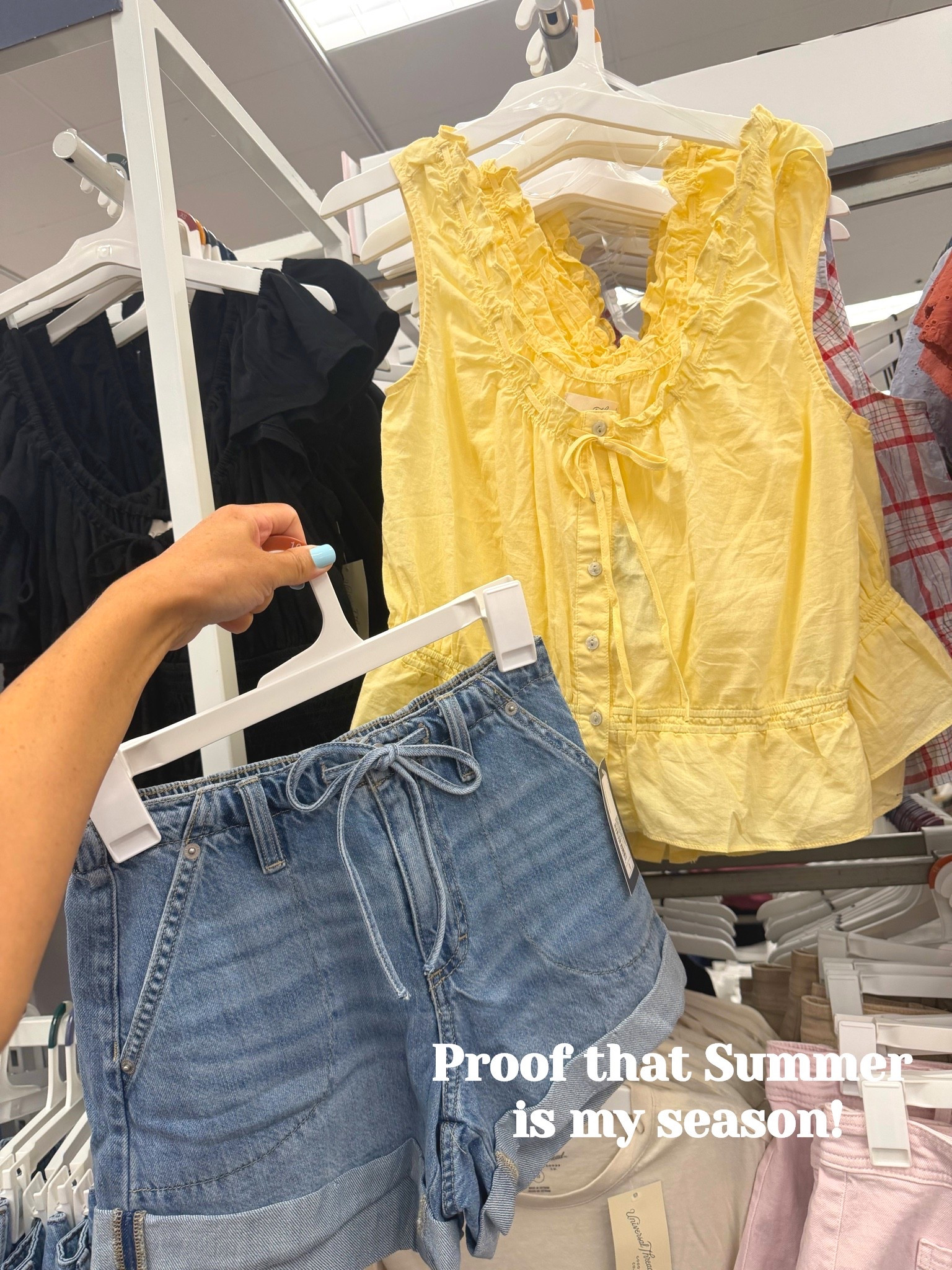 @target #ad #sponsored
 Proof that Summer is my Season! 
If you are looking for cute and effortless looks, you’re in the right place! Here’s a perfect yellow button front top and pull on draw string shorts that will definitely be on repeat for you this summer!

Women's Front Button-Down Tank Top - Universal Thread™ Yellow 

Women's Pull-on Drawstring High-Rise Jeans Shorts- Universal Thread Blue
#summeroutfitideas #summerlooks #ootd #traveloutfits #summerconcertlooks

#LTKootd #LTKTravel #LTKgrwm