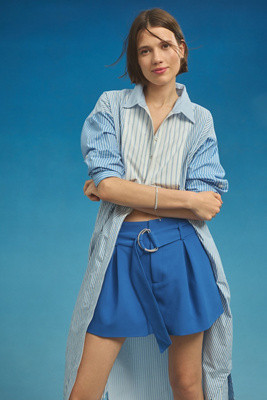 By Anthropologie Mixed Stripe Shirt Dress | Anthropologie (US)