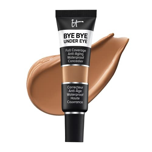 IT Cosmetics Bye Bye Under Eye Full Coverage Concealer - for Dark Circles, Fine Lines, Redness & Discoloration - Waterproof - Natural Finish – 40.5 Deep (C), 0.4 fl oz | Amazon (US)