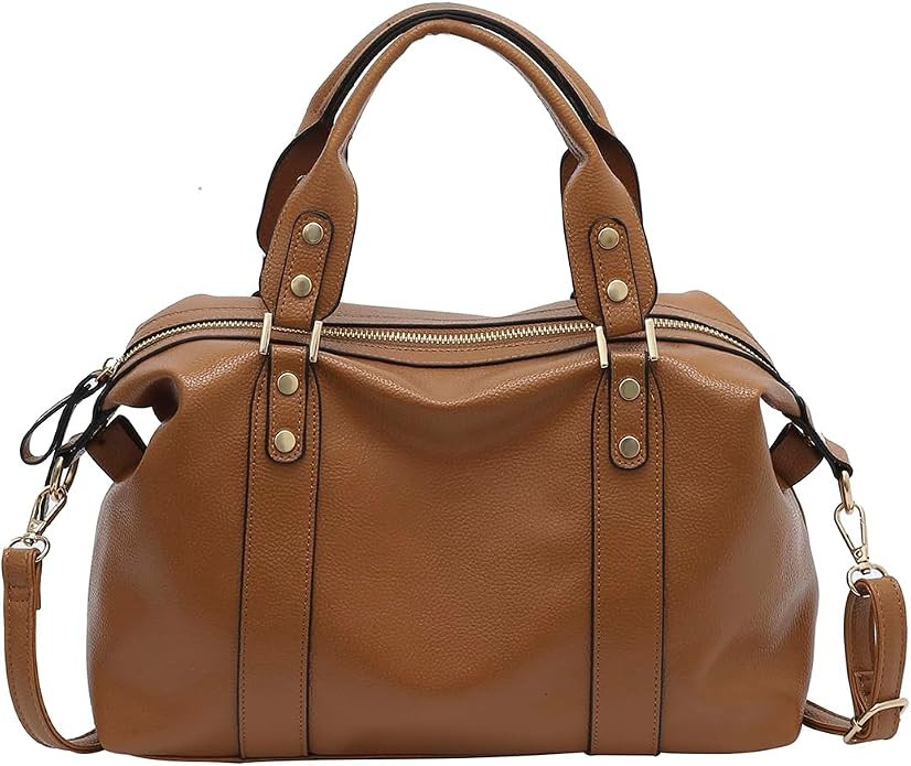 Handbags and Purses for women Vegan Leather Tote Bag for Women Satchel Shoulder Bags Travel Purse... | Amazon (US)