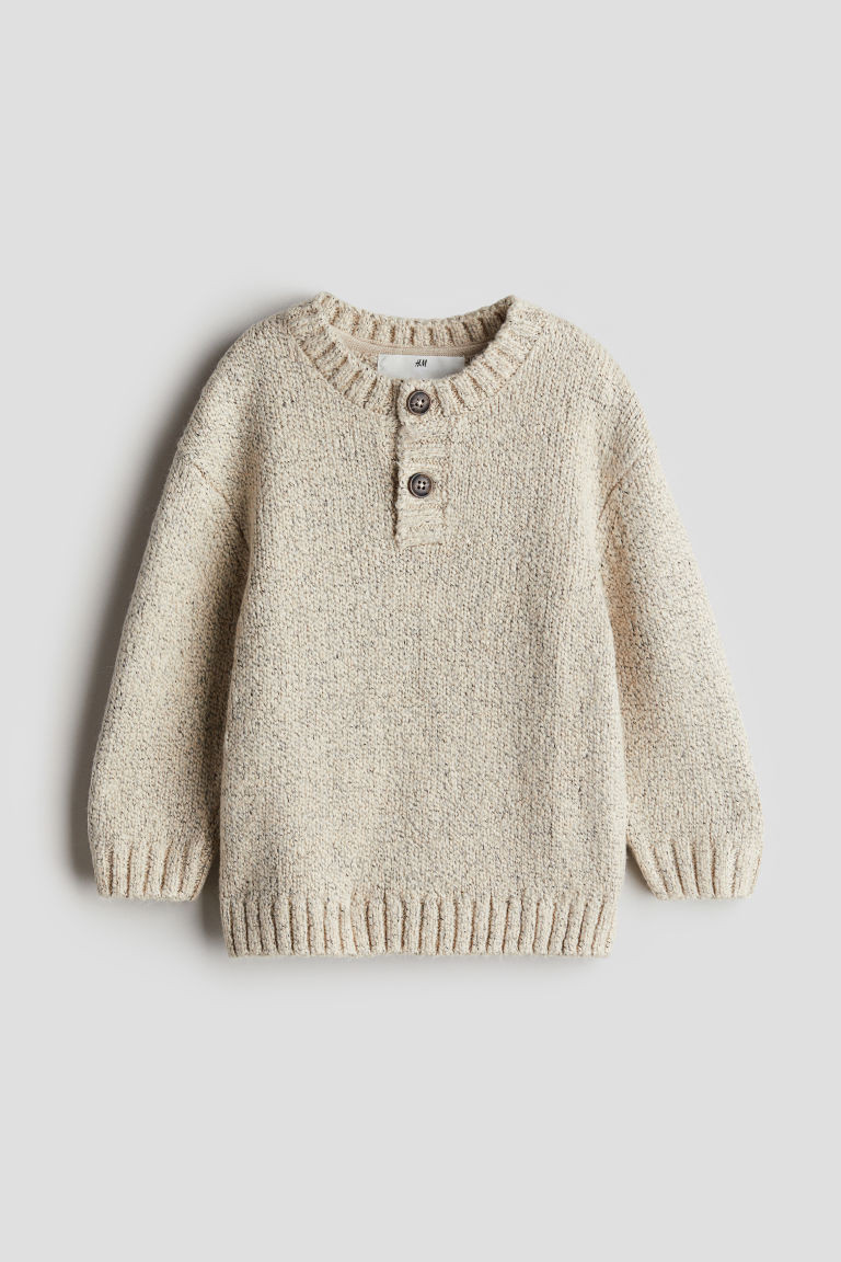 H & M - Henley Sweater - Beige | H&M (US + CA)