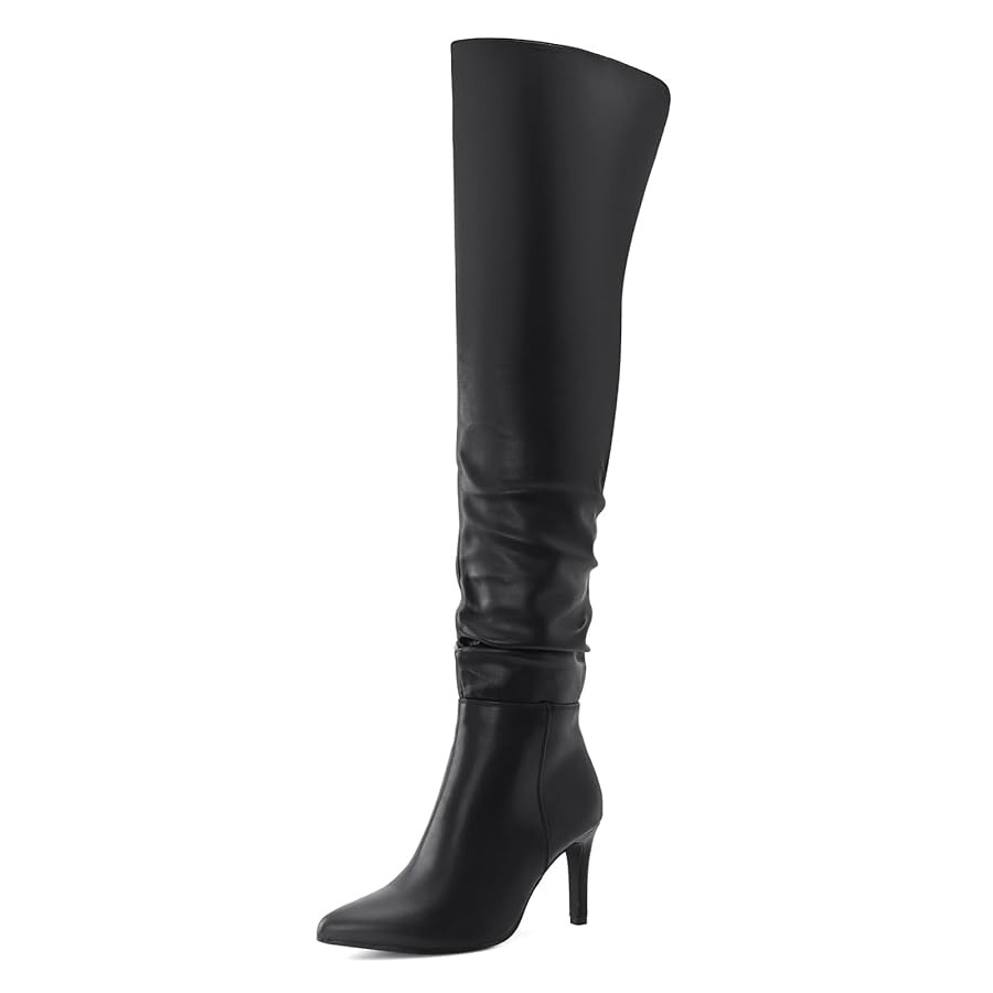 Shoe'N Tale Thigh High Boots for Women Over The Knee Stiletto Heel Pointed Toe Long Sexy Boots | Amazon (US)