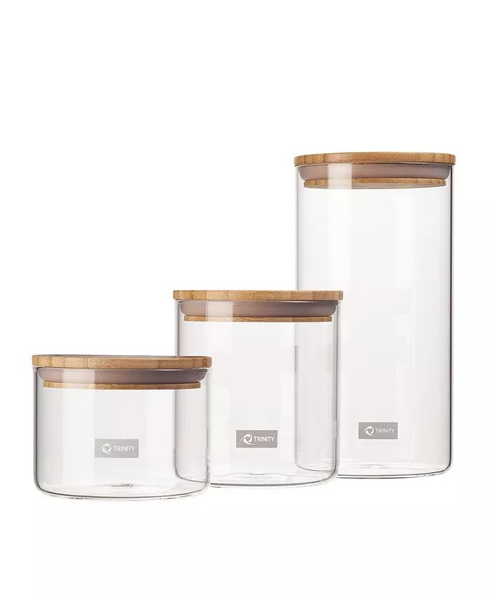 TRINITY Glass Canister Set & Reviews - Cleaning & Organization - Home - Macy's | Macys (US)