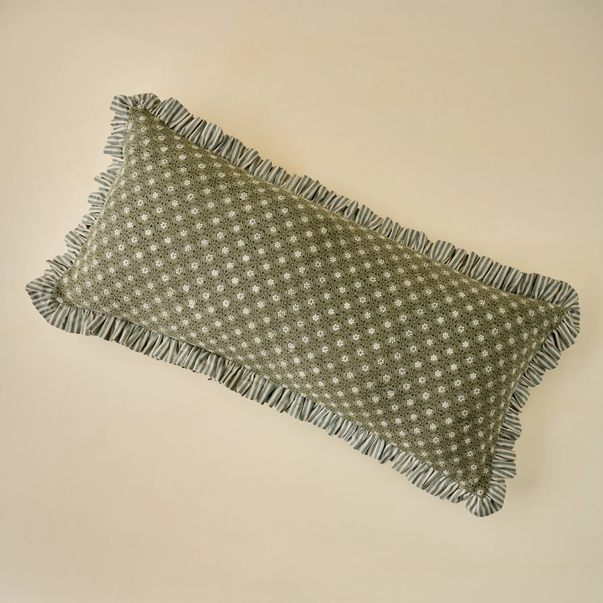 Thea Reversible Large Lumbar Pillow with Ruffle Edge | Magnolia