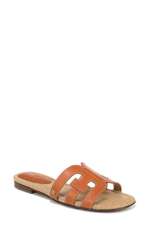 Sam Edelman Bay Cutout Slide Sandal - Wide Width Available in Honey Brown at Nordstrom, Size 7 | Nordstrom