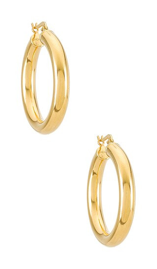 Sade Hoop Earings in Gold | Revolve Clothing (Global)