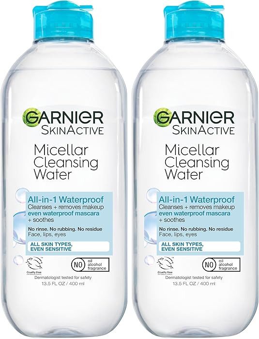 Garnier Micellar Water for Waterproof Makeup, Hydrating Facial Cleanser & Makeup Remover, Suitabl... | Amazon (US)