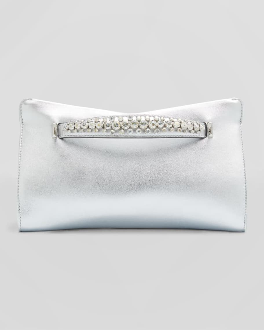 Venus Crystal Metallic Clutch Bag | Neiman Marcus