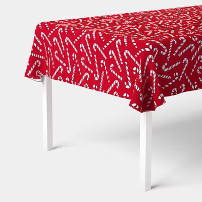 84"x60" Christmas Candy Cane Tablecloth - Wondershop™ | Target