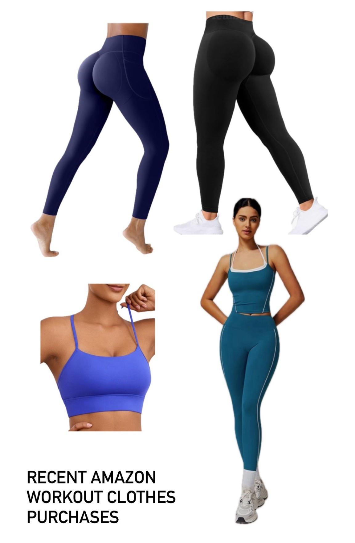 Workout clothes from Amazon wearing size small in leggings, medium in top. #amazonfinds 

#LTKActive