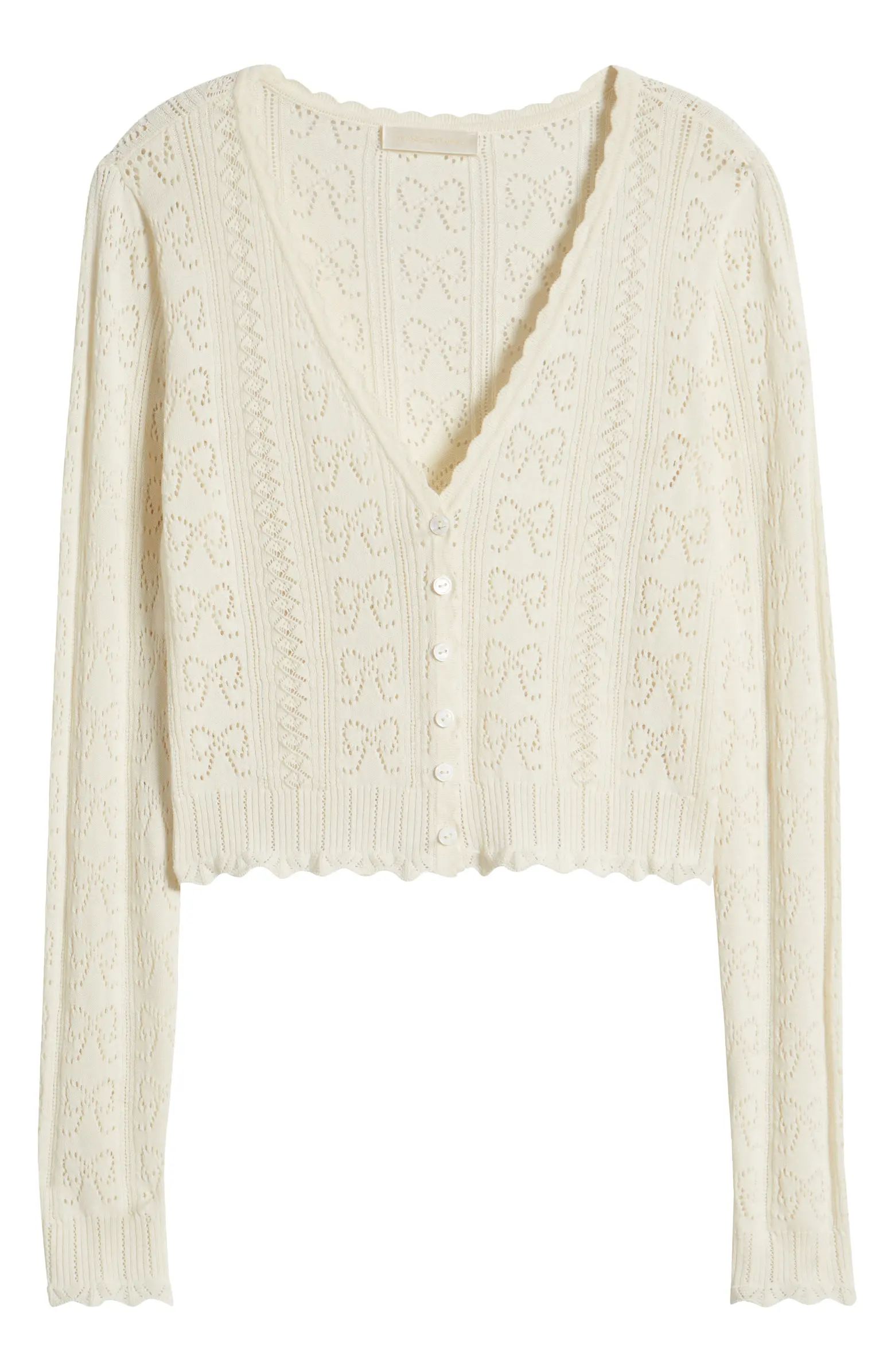 Petra Cotton Pointelle Cardigan | Nordstrom