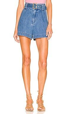 Show Me Your Mumu Southside Shorts in Bermuda Blue from Revolve.com | Revolve Clothing (Global)