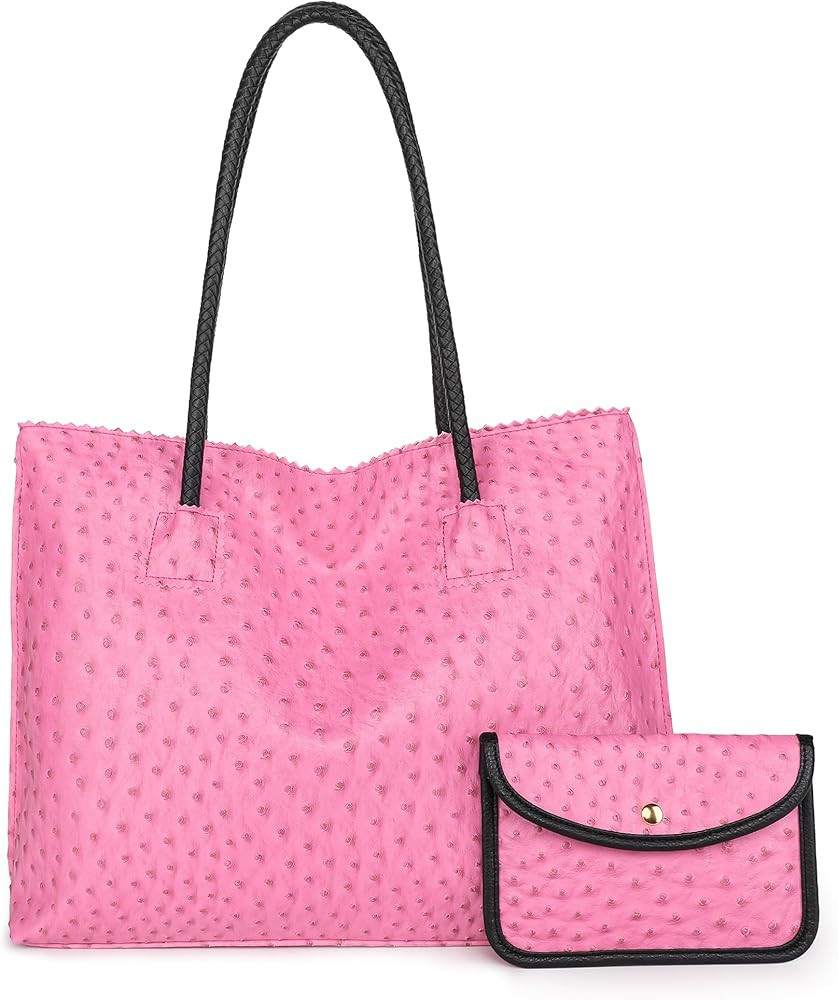 Montana West Ostrich Tote Bags Women Purses and Handbags Ladies Shoulder Bags | Amazon (US)