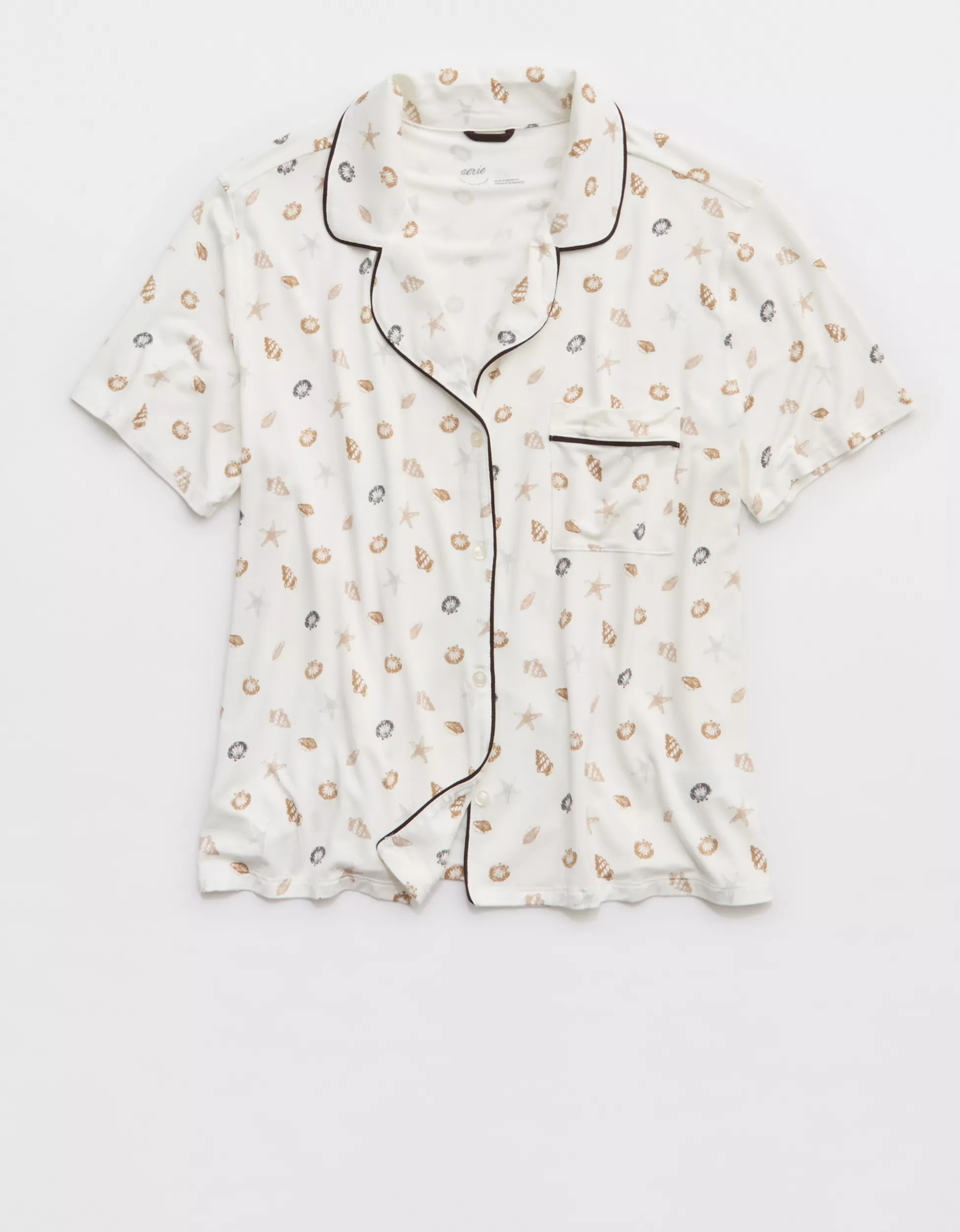 Aerie Real Soft® Short Sleeve Pajama Shirt | Aerie