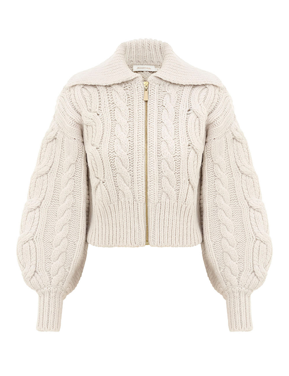 Knitwear-Illustration Cable Cardigan-Cream-S-Zimmermann | ZIMMERMANN (US, CA, EU, MENA)