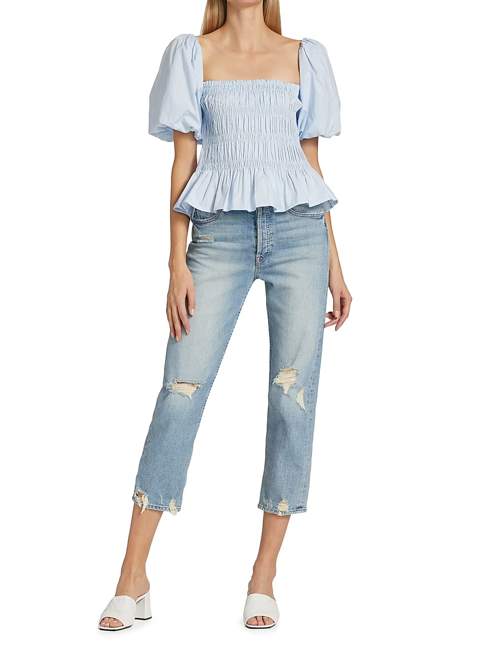 Savina Puff-Sleeve Top | Saks Fifth Avenue