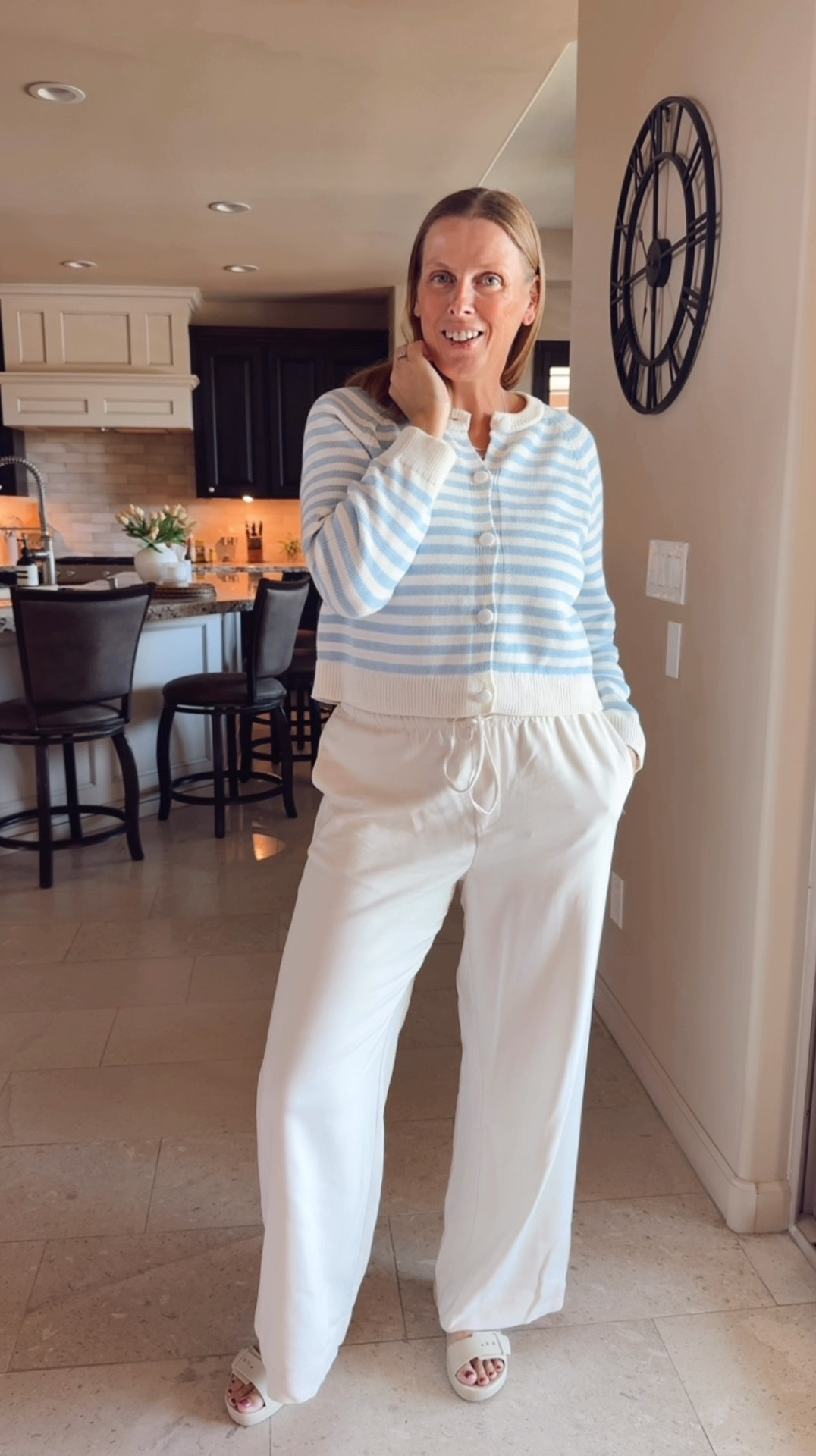 Perfect Spring Look 
#springoutfit

Wide leg pants, striped cardigan, spring outfit idea, target outfit, crocs, effortless outfit, elevated look

#LTKootd #LTKSpringSale #LTKOver40