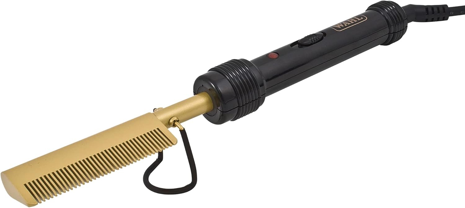 Wahl Hot Comb, Afro-Caribbean Hair Straightening Comb for Afro Hair, Fine Teeth, Electric Hair St... | Amazon (UK)