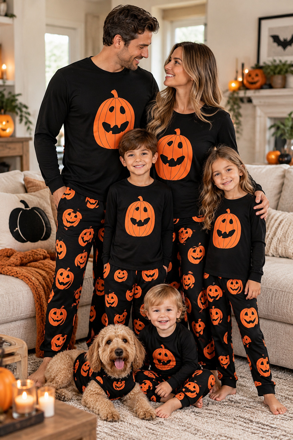 These matching Halloween pajamas from Amazon are giving the cutest spooky-season-at-home vibe 🎃🖤 I love a set that works for everyone and still looks adorable in pictures. Definitely adding these to the October family tradition list. #HalloweenPajamas #AmazonHalloweenFinds #MatchingFamilyPJs #FamilyPhotoOutfits #HalloweenFamilyPhotos #SpookySeason #HalloweenTraditions #CozyFamilyNight #AmazonFashion #FallMustHaves 

 #LTKSeasonal #LTKHome #LTKSaleAlert