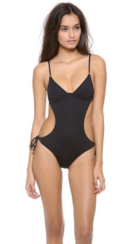 Click for more info about Melissa Odabash Positano One Piece Swimsuit - Black