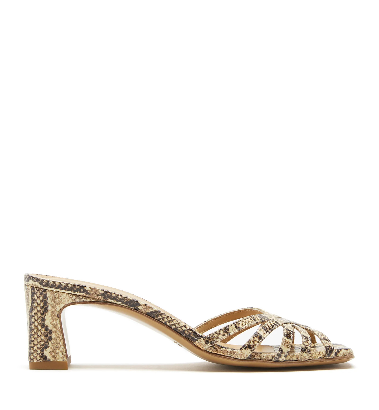 REECE SNAKE PRINT LEATHER SANDAL | La Canadienne