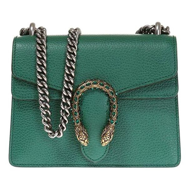 (WMNS) Gucci Dionysus Tiger Head Leather Chain Shoulder Messenger Bag Mini Green Classic 421970-CAOGX-3120 | KICKS CREW