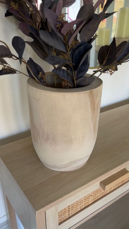 Found home carved wooden planter vase centerpiece 

#LTKsalealert #LTKhome