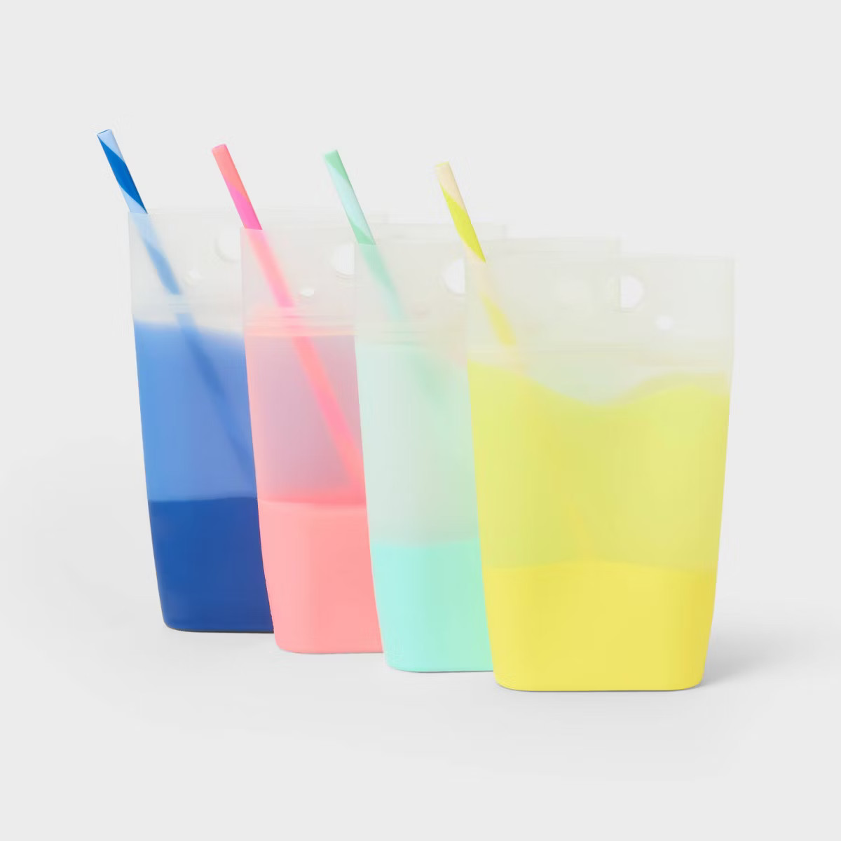 4pk 20 fl oz Silicone Drink Pouches - Sun Squad™ | Target