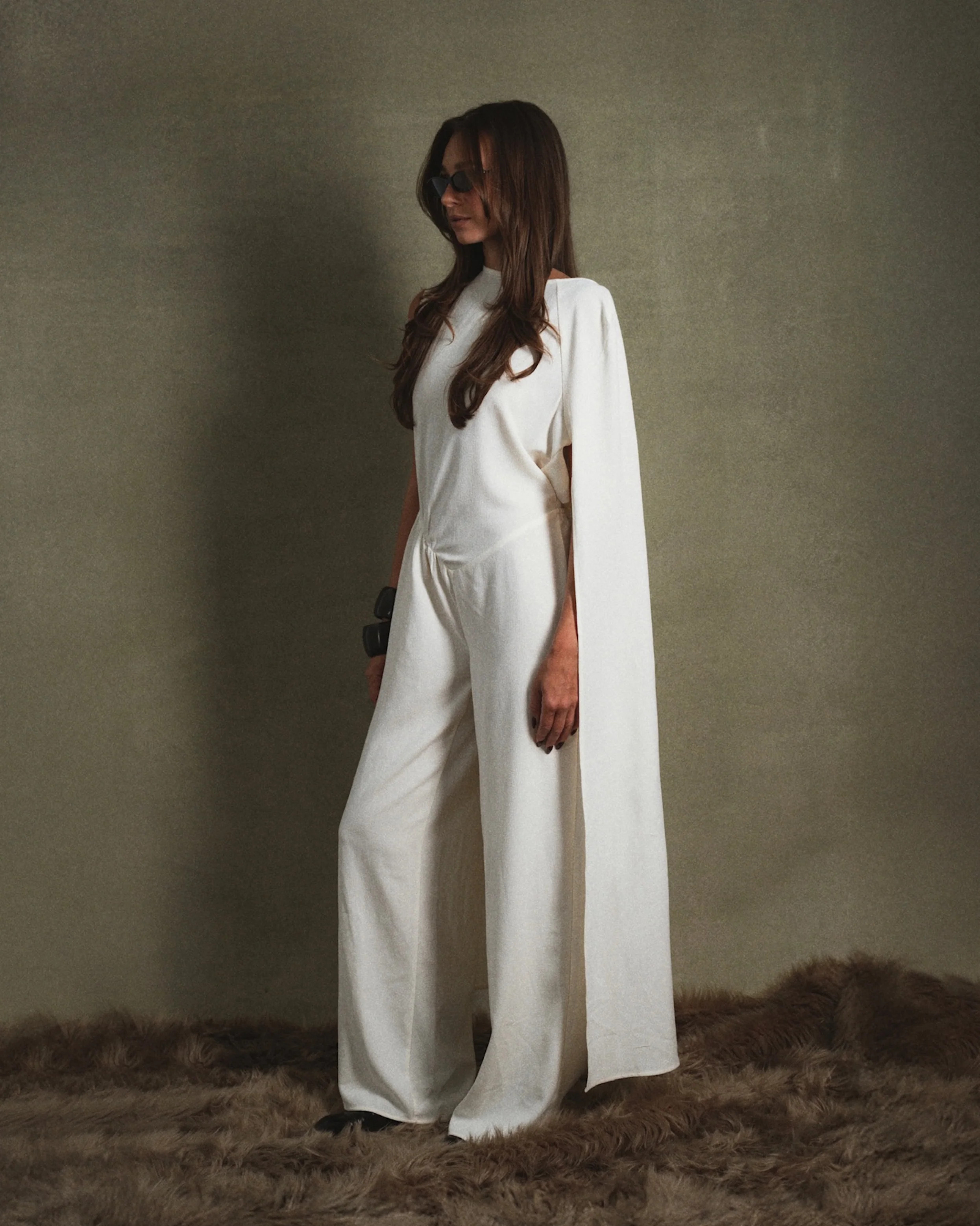 Draped Dolman Sleeve Jumpsuit | We Wore What