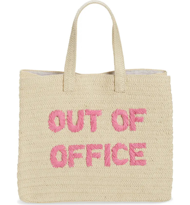 Out of Office Straw Tote | Nordstrom
