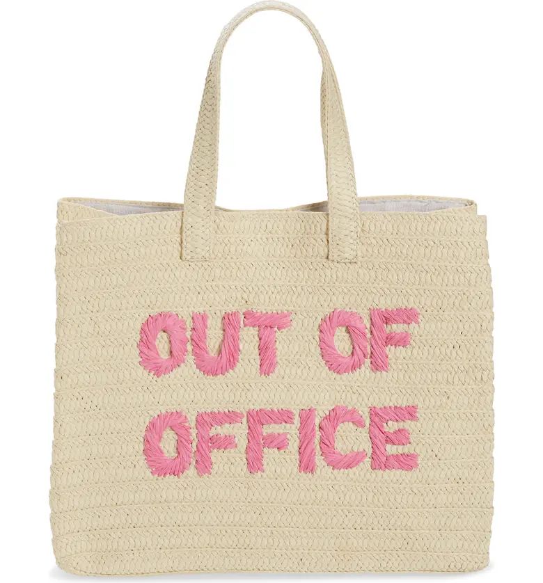 Out of Office Straw Tote | Nordstrom