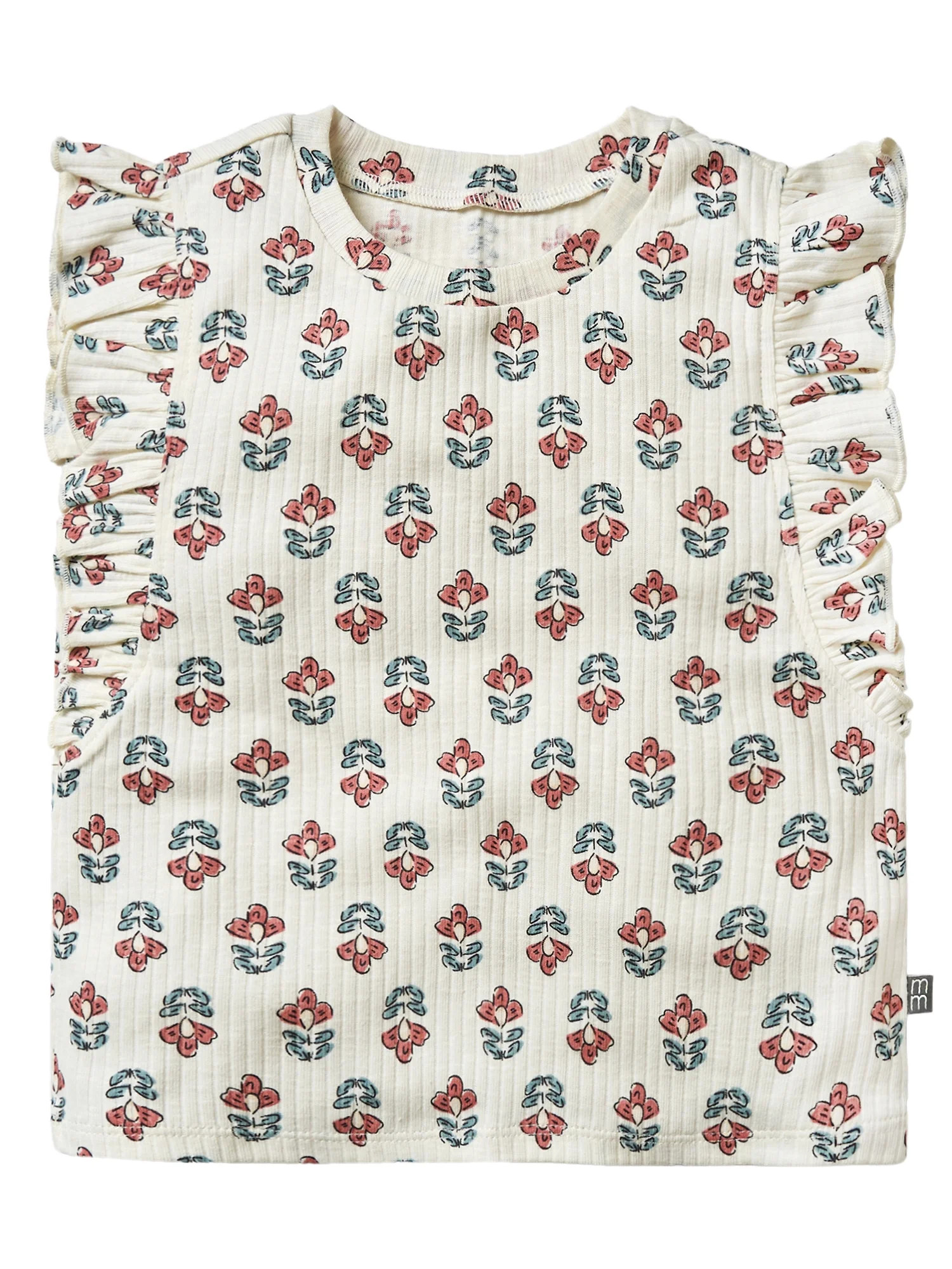 Modern Moments By Gerber Toddler Girl Organic Ruffled Sleeve Top, Sizes 12M-5T | Walmart (US)