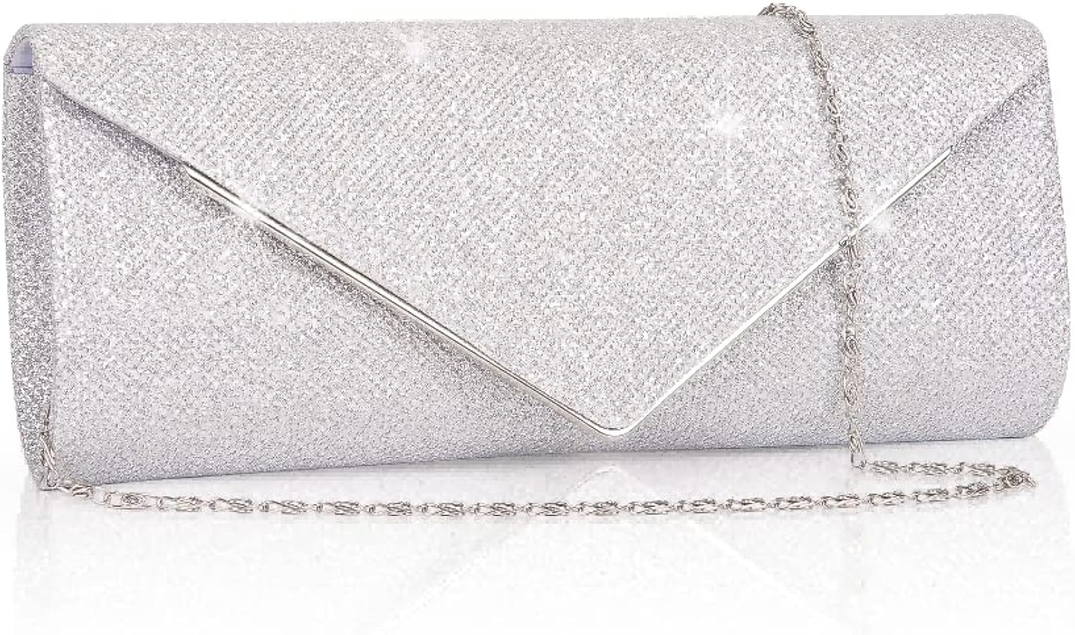 Larcenciel Clutch Purses for Women, Sparkling Envelope Evening Bag with Detachable Chain | Amazon (US)
