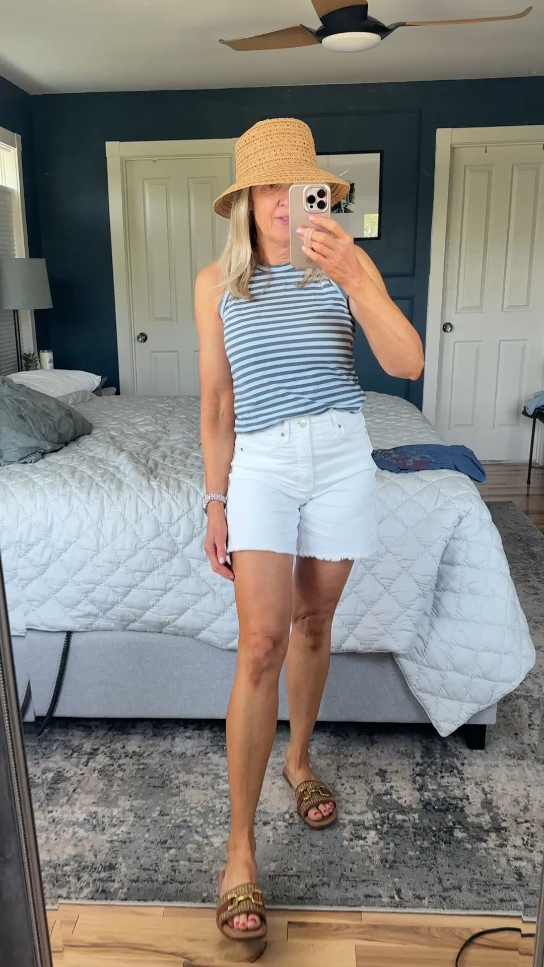 Casual summer outfit.

Summer outfits, vacation outfits, beach outfits, white denim shorts, fashion over 60, over 40 style, affordable outfit, shorts outfits

#LTKgrwm #LTKootd #LTKOver40