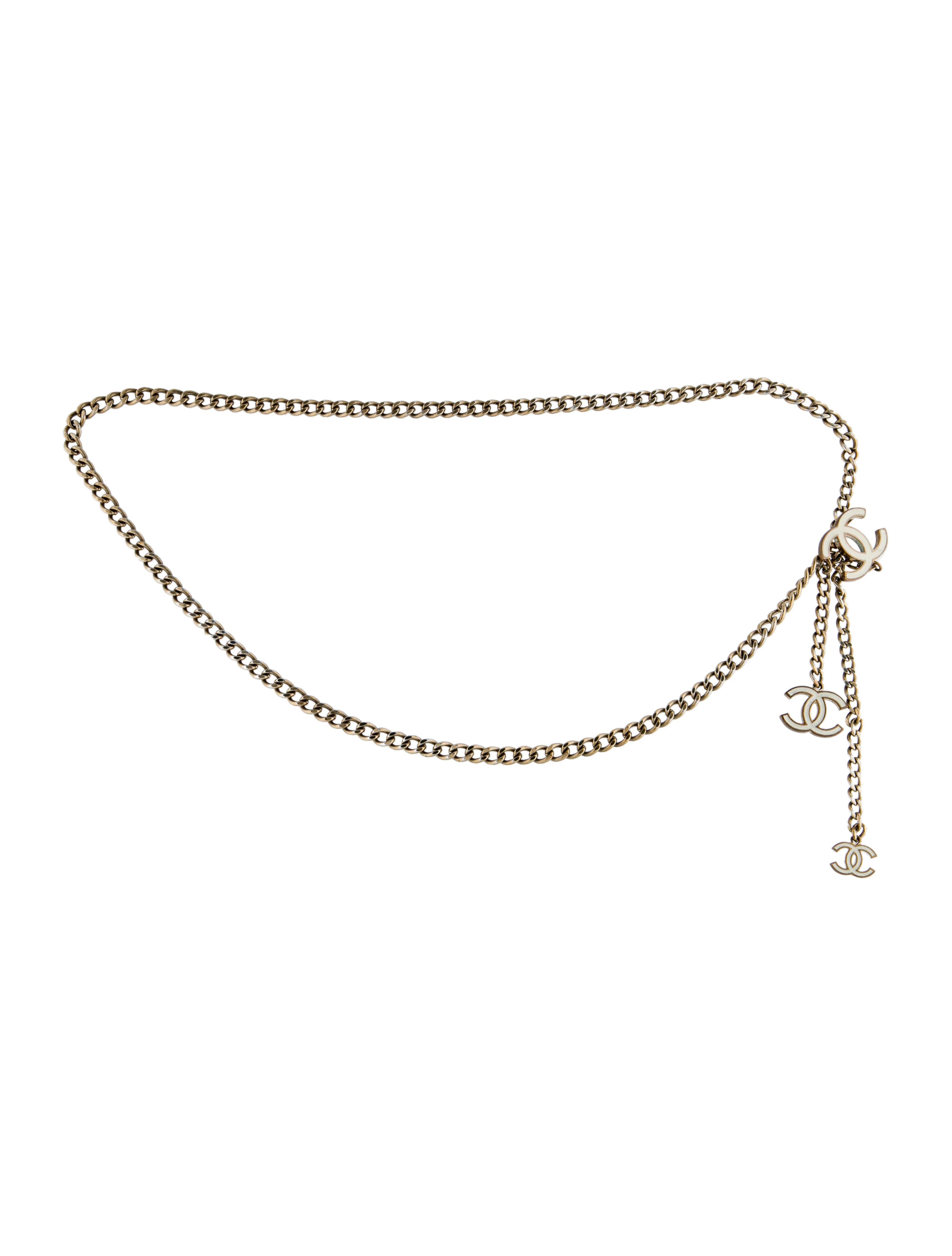 2011 Interlocking CC Logo Chain-Link Belt | The RealReal