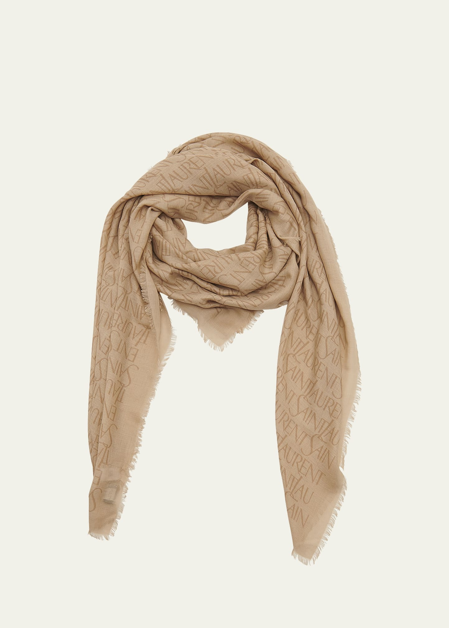 Saint Laurent Grand Impression Cashmere-Blend Square Scarf | Bergdorf Goodman
