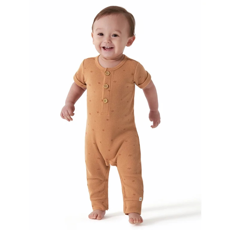 Modern Moments by Gerber Baby Boy or Girl Unisex Long Leg Romper, Sizes 0/3M - 24M | Walmart (US)