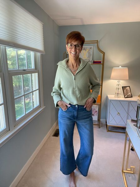 April favorite outfits
I love this zip collar sweater from Amazon. I love the color and I love how soft and stretchy it is. Paired it with my Loft wide leg jeans.

Hi I’m Suzanne from A Tall Drink of Style - I am 6’1”. I have a 36” inseam. I wear a medium in most tops, an 8 or a 10 in most bottoms, an 8 in most dresses, and a size 9 shoe. 

Over 50 fashion, tall fashion, workwear, everyday, timeless, Classic Outfits

fashion for women over 50, tall fashion, smart casual, work outfit, workwear, timeless classic outfits, timeless classic style, classic fashion, jeans, date night outfit, dress, spring outfit, jumpsuit, wedding guest dress, white dress, sandals

#LTKFindsUnder50 #LTKOver40 #LTKStyleTip